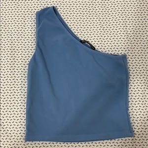 One shoulder blue  brandy Melville top
